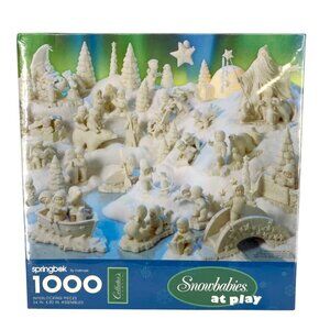 Springbok Snowbabies At Play 1000-Piece Jigsaw Puzzle NIB